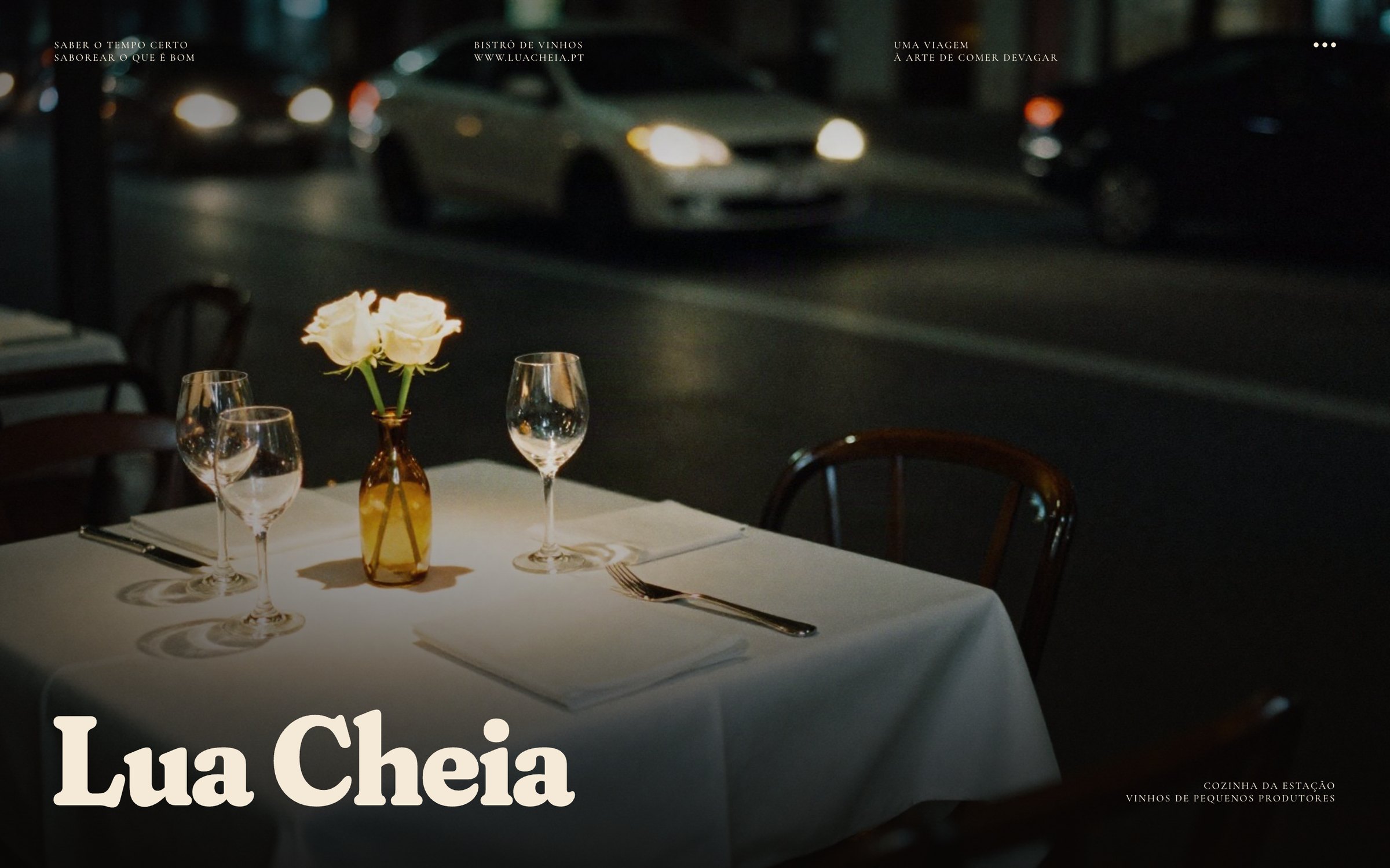 Website — home page of a wine bistro